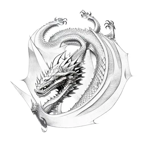 Dragon game of thrones tattoo design idea