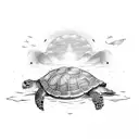 Turtle and Rabbit tattoo design idea