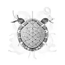 Turtle and Rabbit tattoo design idea