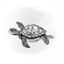 Turtle and Rabbit tattoo design idea