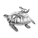 Turtle and Rabbit tattoo design idea