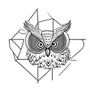 owl + Star of the sea tattoo design idea