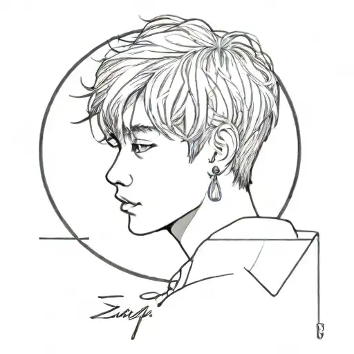 the inscription suga bts outline tattoo tattoo design idea