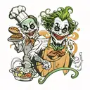 The Joker and the Chef tattoo design idea