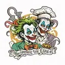 The Joker and the Chef tattoo design idea