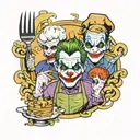 The Joker and the Chef tattoo design idea