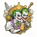 The Joker and the Chef tattoo design idea