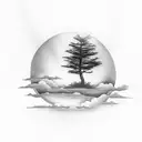 A tattoo of a beautiful sunset over a serene ocean, reflecting the client's appreciation for the beauty of nature tattoo design idea