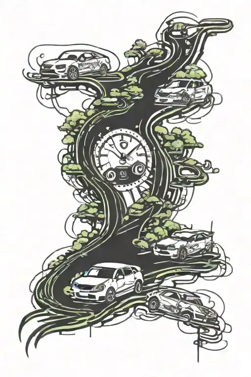 nurburgring Green hell and time attack  tattoo design idea