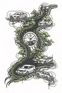 nurburgring Green hell and time attack  tattoo design idea