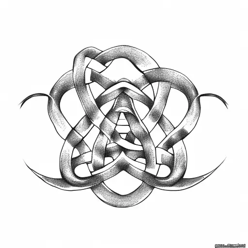 Celtic Knot Rose Vine tattoo design idea