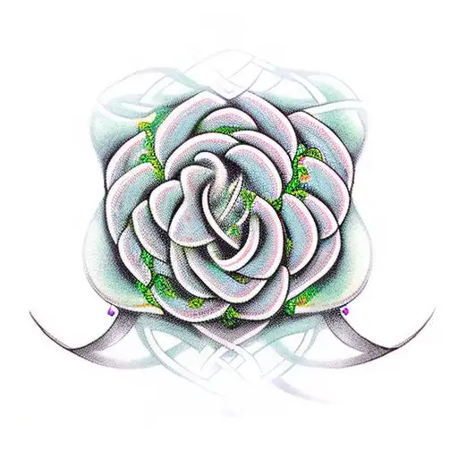 Celtic Rose Vine tattoo design idea