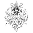 Celtic Rose Vine tattoo design idea