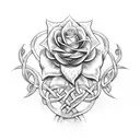 Celtic Rose Vine tattoo design idea