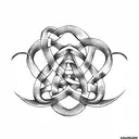 Celtic Knot Rose Vine tattoo design idea