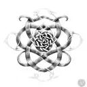 Celtic Knot Rose Vine tattoo design idea