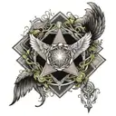 metatron angel cube merging tattoo design idea