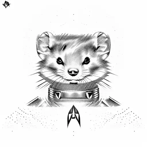 star trek ferret tattoo design idea
