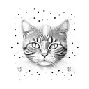 astronaut cat tattoo design idea
