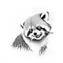 red pandas tattoo design idea