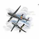 army planes tattoo design idea