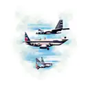 army planes tattoo design idea