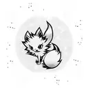 Vulpix Pokemon with galaxy background  tattoo design idea