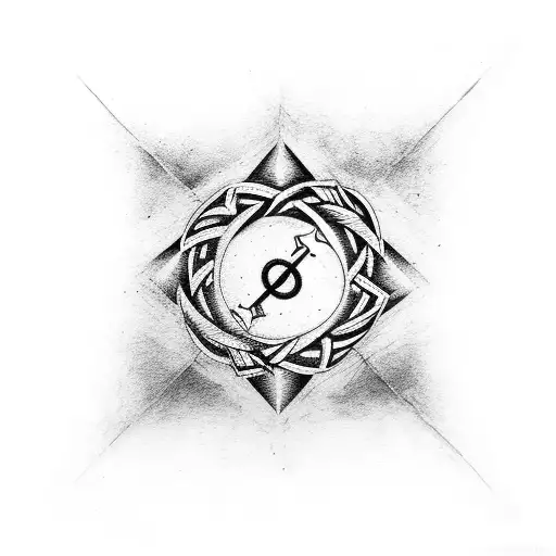 Anarchy symbol with a twist tattoo design idea