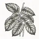 pau basil plant growing tattoo design idea