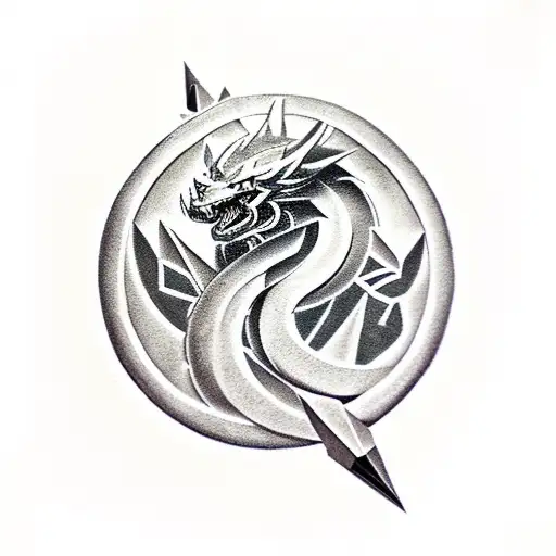Elder Scrolls Logo, Pokemon, Dragon Ball, Critical Role tattoo design idea