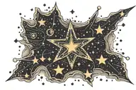 the Little Dipper  star constellation   tattoo design idea