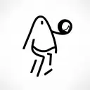 a sports ghost with a volleyball tattoo design idea