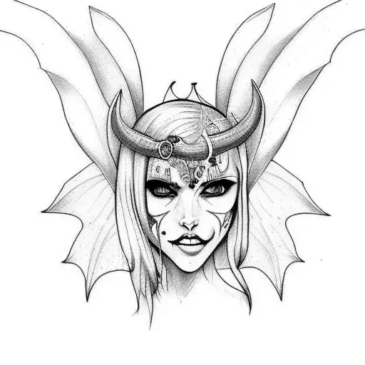 succubus tatto that goes on the womb tattoo design idea