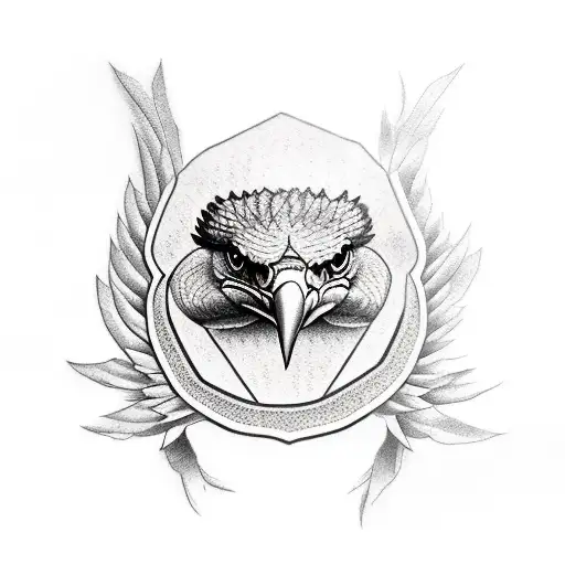 Eagle snake tattoo design idea