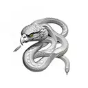 Eagle snake tattoo design idea