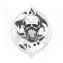 death reaper drinking coffee tattoo design idea