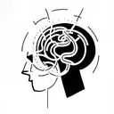 I would like a conceptual tattoo with Greek elements where it can be interpreted that God is the human Brain tattoo design idea