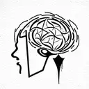 I would like a conceptual tattoo with Greek elements where it can be interpreted that God is the human Brain tattoo design idea