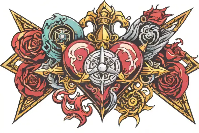 yugioh change of heart  tattoo design idea