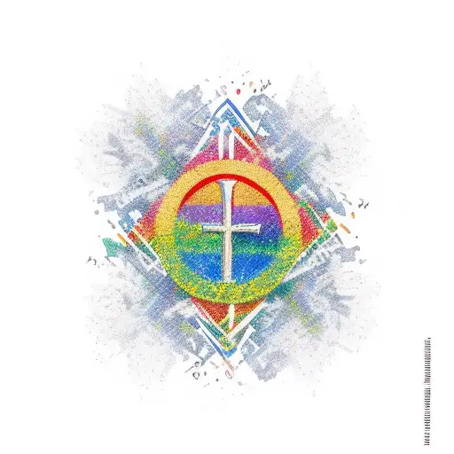 christianity and LGBT  tattoo design idea