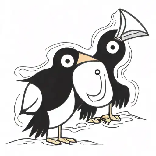 albatross and ladubug  tattoo design idea