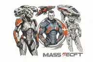 Mass Effect N7 logo tattoo design idea