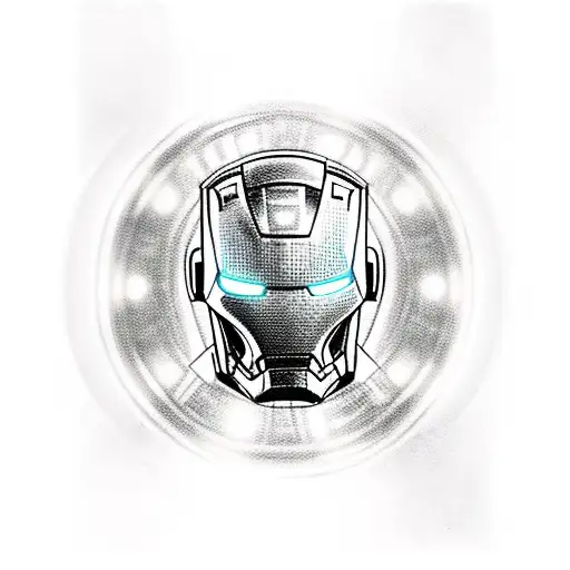 iron man with infinity stones tattoo design idea