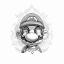 Mario plumber tattoo design idea