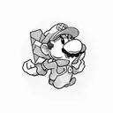 Mario plumber tattoo design idea