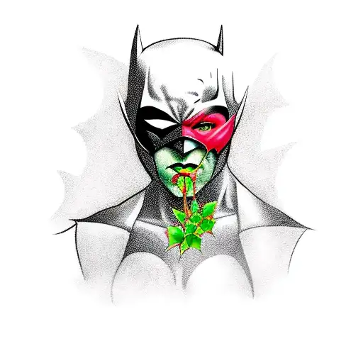 Poison ivy batman tattoo design idea