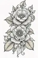 February June August September October birth flower incorporated tattoo design idea