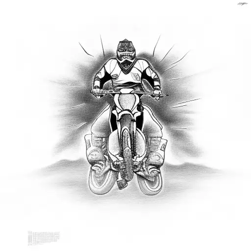 Motocross Tattoo Vector Images over 260