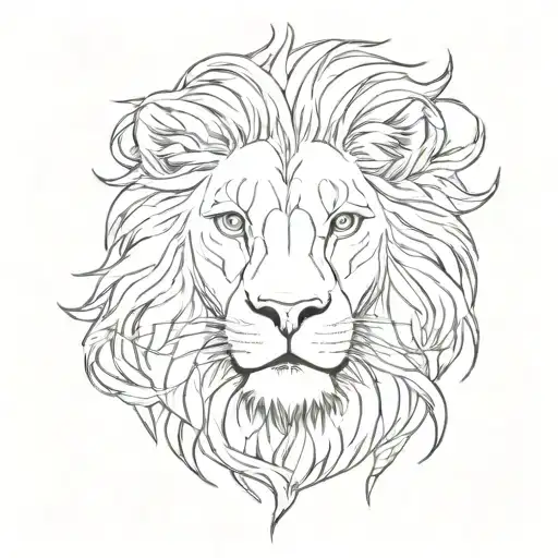 Leo symbol integrated with a sketch of a lion tattoo design idea
