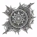 Supernatural anti possession made of thorns texture tattoo design idea